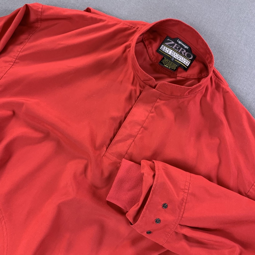 Zero Restriction Jacket Mens XL Red Lightweight Golf Pullover Windbreaker‎ USA
